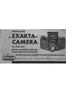 Ihagee Exakta 127 manual. Camera Instructions.